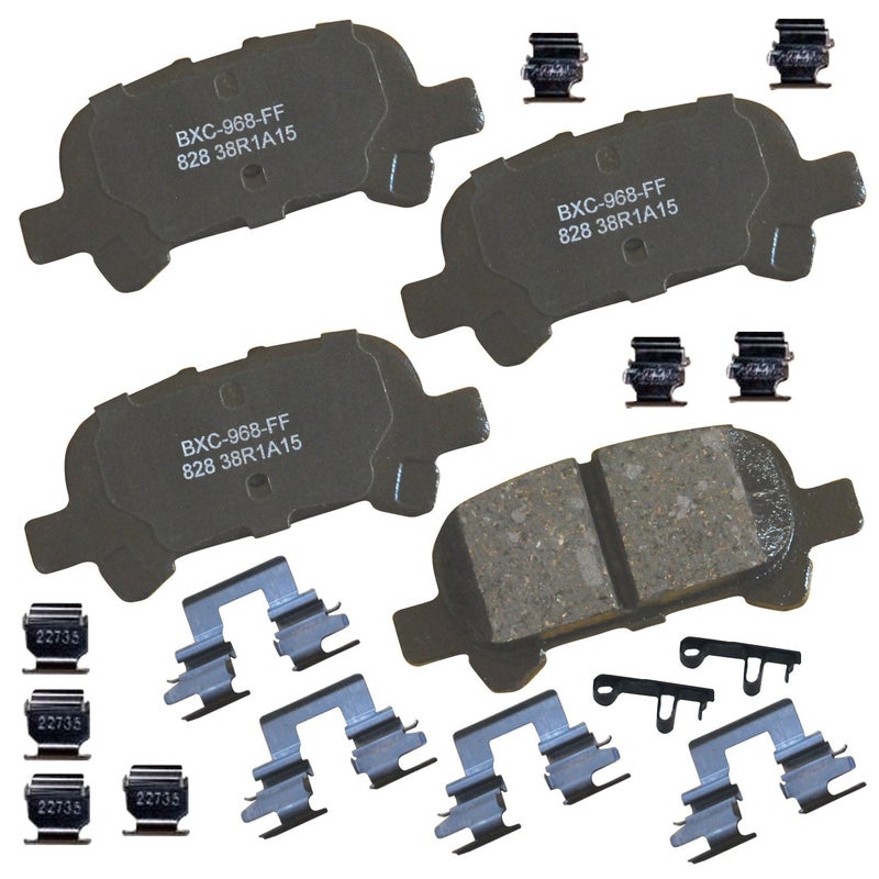 Bendix Premium SBC828 Ceramic Rear Brake Pads for Toyota Avalon 2007-2000, Camry 2006-2000, Solara 1999, Solara 2008-2001 - Image 1